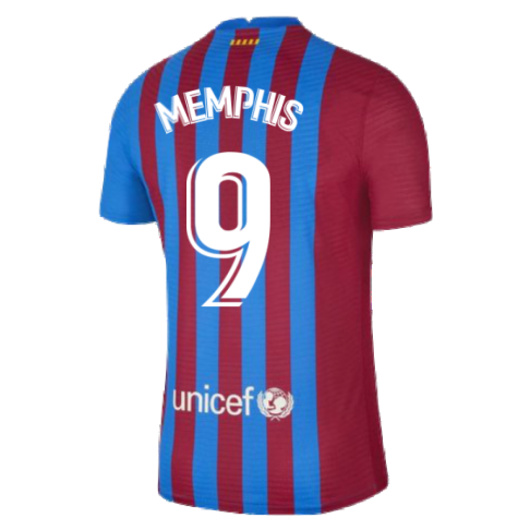 2021-2022 Barcelona Vapor Match Home Shirt (MEMPHIS 9)