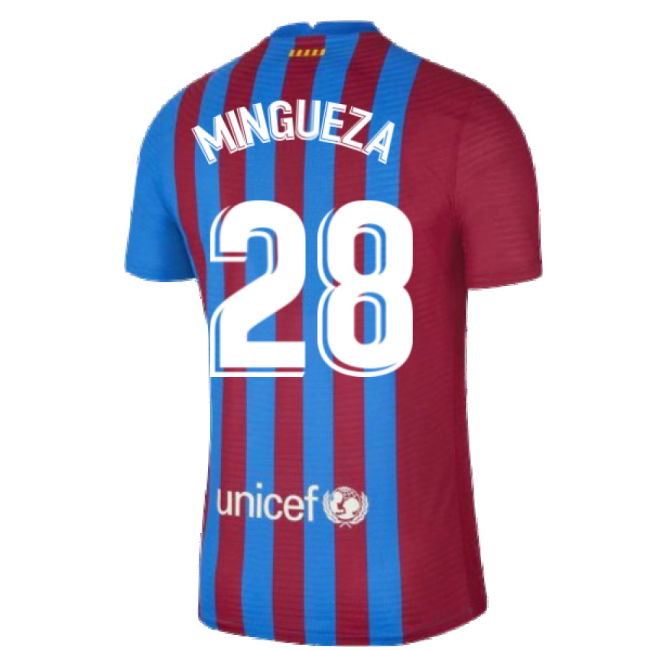 2021-2022 Barcelona Vapor Match Home Shirt (MINGUEZA 28)