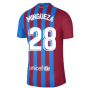 2021-2022 Barcelona Vapor Match Home Shirt (MINGUEZA 28)