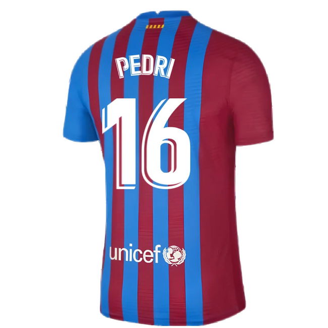 2021-2022 Barcelona Vapor Match Home Shirt (PEDRI 16)