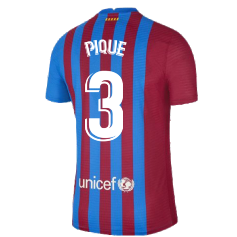 2021-2022 Barcelona Vapor Match Home Shirt (PIQUE 3)
