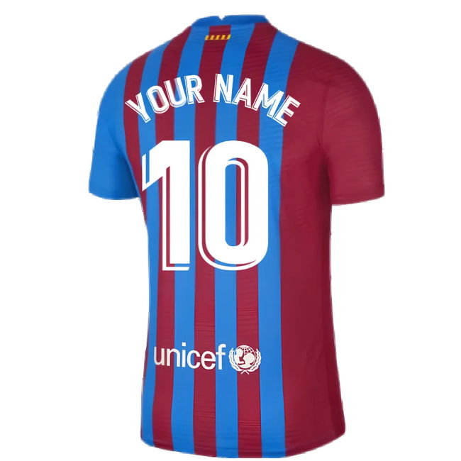 2021-2022 Barcelona Vapor Match Home Shirt (Your Name)