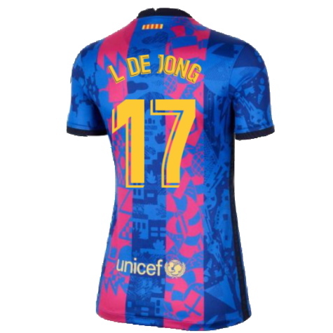 2021-2022 Barcelona Womens 3rd Shirt (L DE JONG 17)