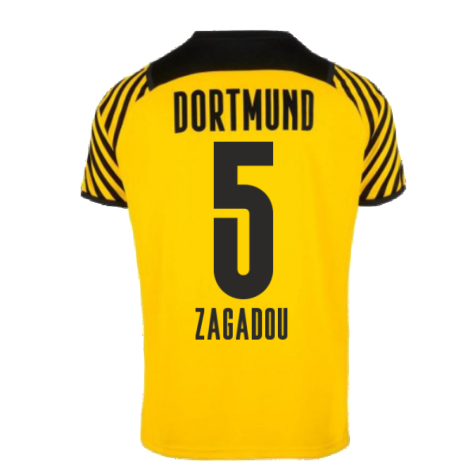 2021-2022 Borussia Dortmund Authentic Home Shirt (ZAGADOU 5)