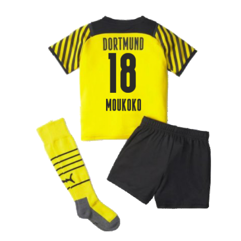 2021-2022 Borussia Dortmund Home Mini Kit (MOUKOKO 18)