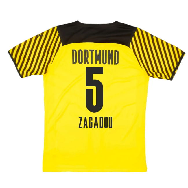 2021-2022 Borussia Dortmund Player Issue Home Shirt (ZAGADOU 5)
