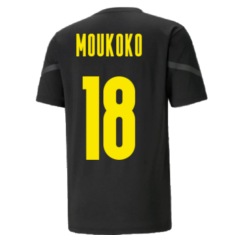 2021-2022 Borussia Dortmund Pre Match Shirt (Black) - Kids (MOUKOKO 18)