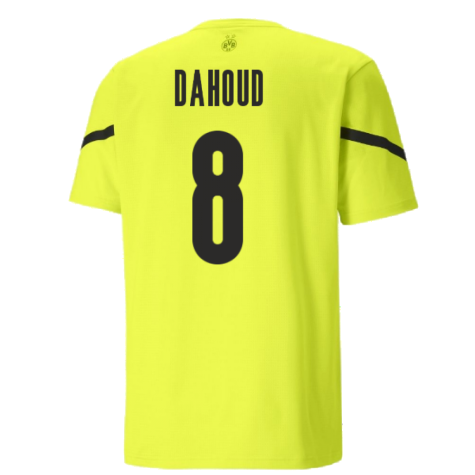 2021-2022 Borussia Dortmund Pre Match Shirt (Yellow) (DAHOUD 8)