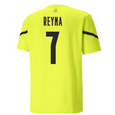 2021-2022 Borussia Dortmund Pre Match Shirt (Yellow) (REYNA 7)