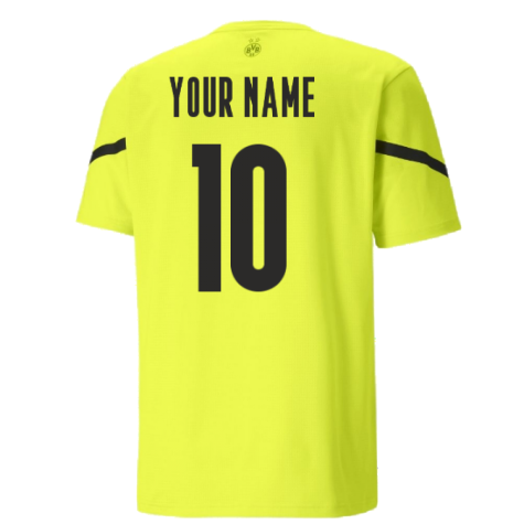 2021-2022 Borussia Dortmund Pre Match Shirt (Yellow) (Your Name)