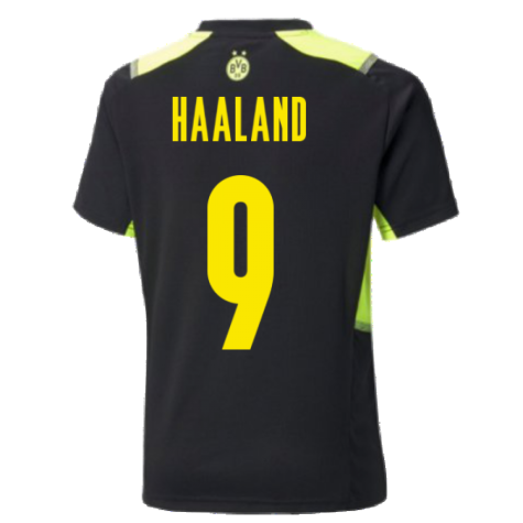 2021-2022 Borussia Dortmund Training Jersey (Black) (HAALAND 9)
