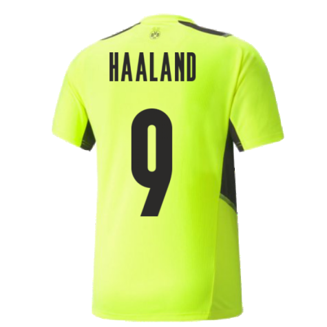 2021-2022 Borussia Dortmund Training Jersey (Yellow) (HAALAND 9)