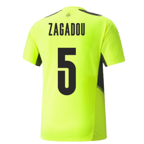 2021-2022 Borussia Dortmund Training Jersey (Yellow) (ZAGADOU 5)