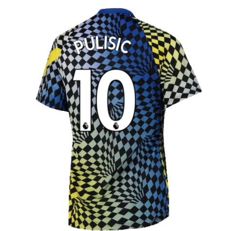 2021-2022 Chelsea Dry Pre-Match Training Shirt (Blue) (PULISIC 10)
