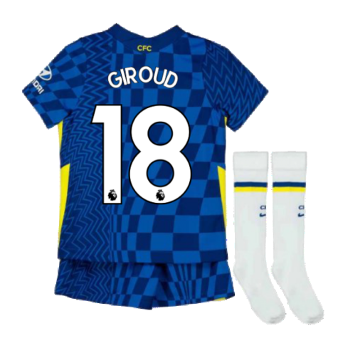 2021-2022 Chelsea Little Boys Home Mini Kit (GIROUD 18)