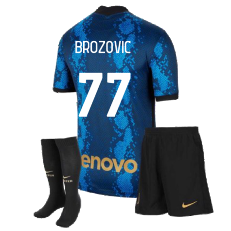 2021-2022 Inter Milan Little Boys Home Kit (BROZOVIC 77)
