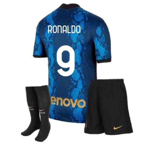 2021-2022 Inter Milan Little Boys Home Kit (RONALDO 9)