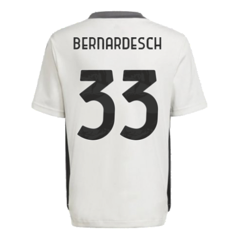 2021-2022 Juventus Training Shirt (White) - Kids (BERNARDESCHI 20)