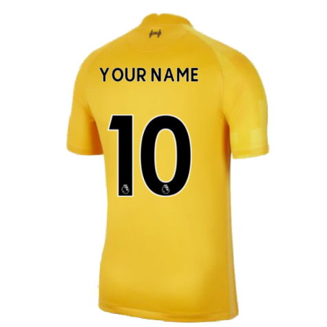 2021-2022 Liverpool Away Goalkeeper Shirt (Yellow) (Your Name)