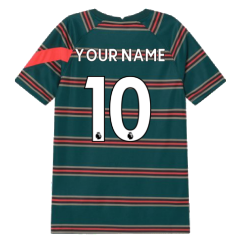 2021-2022 Liverpool Pre-Match Football Top (Atomic Teal) - Kids (Your Name)