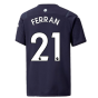 2021-2022 Man City 3rd Shirt (Kids) (FERRAN 21)