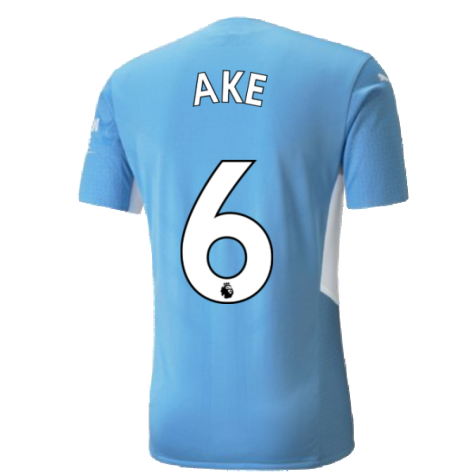 2021-2022 Man City Authentic Home Shirt (AKE 6)