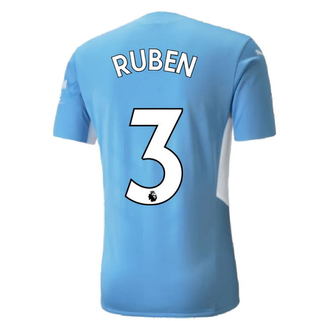 2021-2022 Man City Authentic Home Shirt (RUBEN 3)