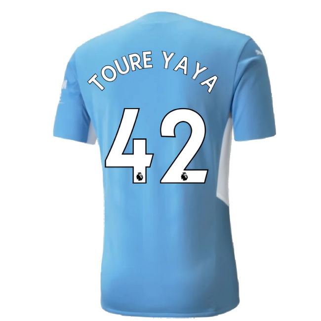 2021-2022 Man City Authentic Home Shirt (TOURE YAYA 42)