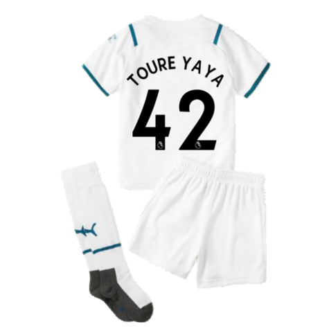 2021-2022 Man City Away Mini Kit (TOURE YAYA 42)