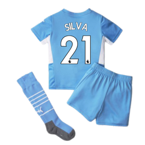 2021-2022 Man City Home Mini Kit (SILVA 21)