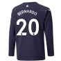2021-2022 Man City Long Sleeve 3rd Shirt (Kids) (BERNARDO 20)