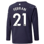 2021-2022 Man City Long Sleeve 3rd Shirt (Kids) (FERRAN 21)