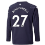2021-2022 Man City Long Sleeve 3rd Shirt (Kids) (JOAO CANCELO 27)