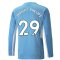 2021-2022 Man City Long Sleeve Home Shirt (WRIGHT PHILLIPS 29)