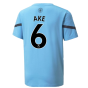 2021-2022 Man City Pre Match Jersey (Light Blue) (AKE 6)