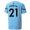 2021-2022 Man City Pre Match Jersey (Light Blue) (FERRAN 21)