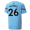 2021-2022 Man City Pre Match Jersey (Light Blue) (MAHREZ 26)