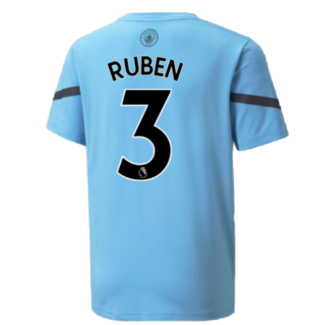 2021-2022 Man City Pre Match Jersey (Light Blue) (RUBEN 3)