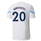 2021-2022 Man City Pre Match Jersey (White) (BERNARDO 20)
