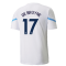 2021-2022 Man City Pre Match Jersey (White) (DE BRUYNE 17)