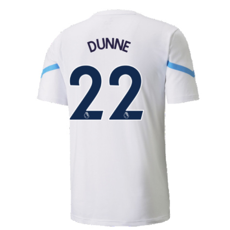 2021-2022 Man City Pre Match Jersey (White) (DUNNE 22)