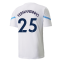2021-2022 Man City Pre Match Jersey (White) (FERNANDINHO 25)