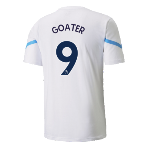 2021-2022 Man City Pre Match Jersey (White) (GOATER 9)