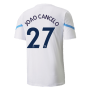 2021-2022 Man City Pre Match Jersey (White) (JOAO CANCELO 27)