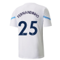2021-2022 Man City Pre Match Jersey (White) - Kids (FERNANDINHO 25)