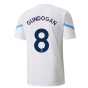 2021-2022 Man City Pre Match Jersey (White) - Kids (GUNDOGAN 8)