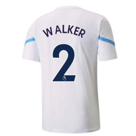 2021-2022 Man City Pre Match Jersey (White) - Kids (WALKER 2)