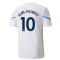 2021-2022 Man City Pre Match Jersey (White) (KUN AGUERO 10)