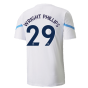2021-2022 Man City Pre Match Jersey (White) (WRIGHT PHILLIPS 29)