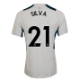 2021-2022 Man City PRO Training Jersey (White) (SILVA 21)